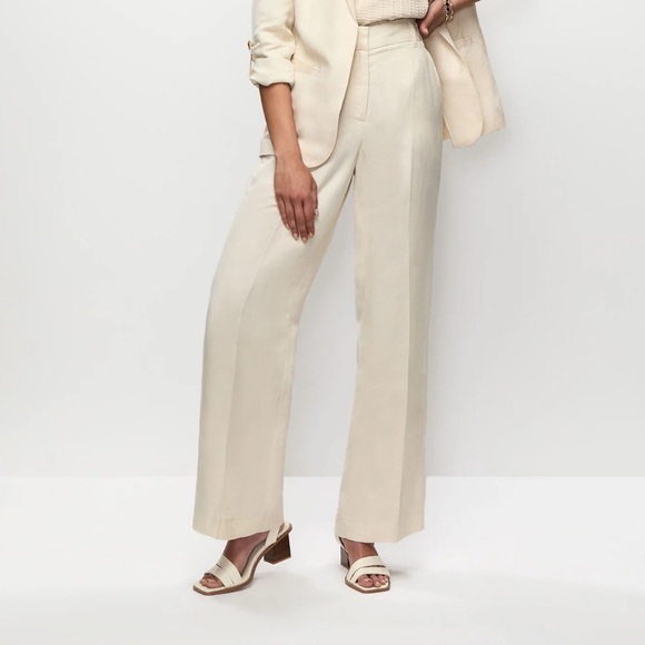 MELANIE LYNE NWT Linnen Blend Pants. Size 2 - Picture 5 of 8